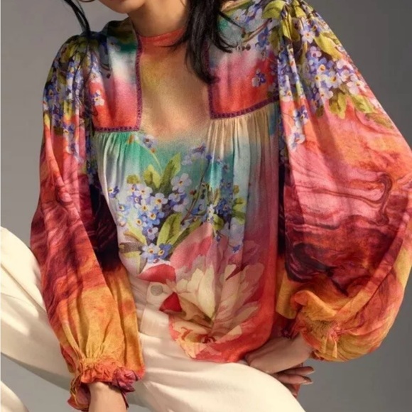 Blank London Floral Multicolor Women's Top XS - Picture 8 of 8